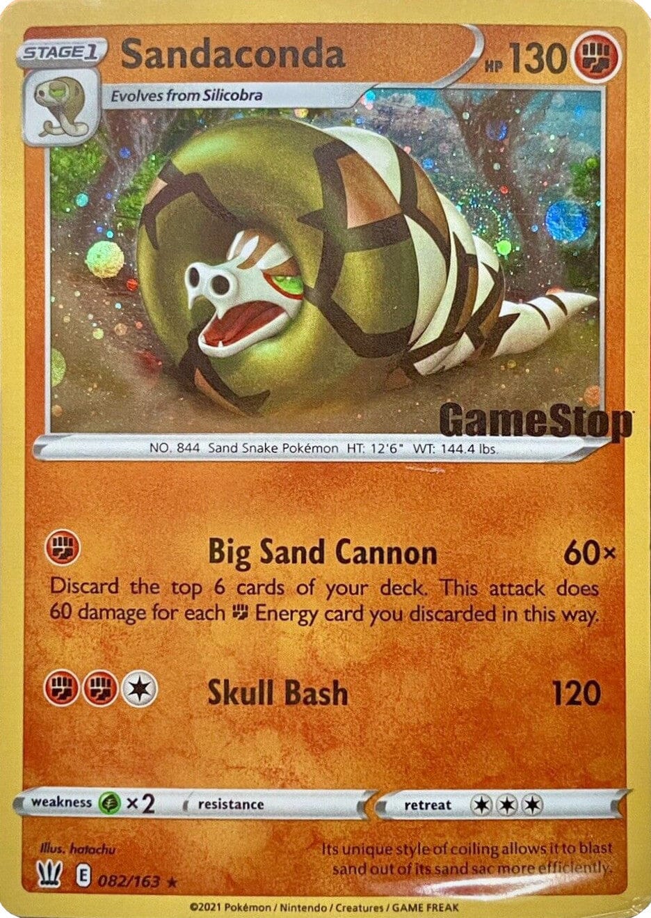 Sandaconda (082/163) (GameStop Exclusive) [Sword & Shield: Battle Styles] Pokemon Single Pokémon  | Multizone: Comics And Games
