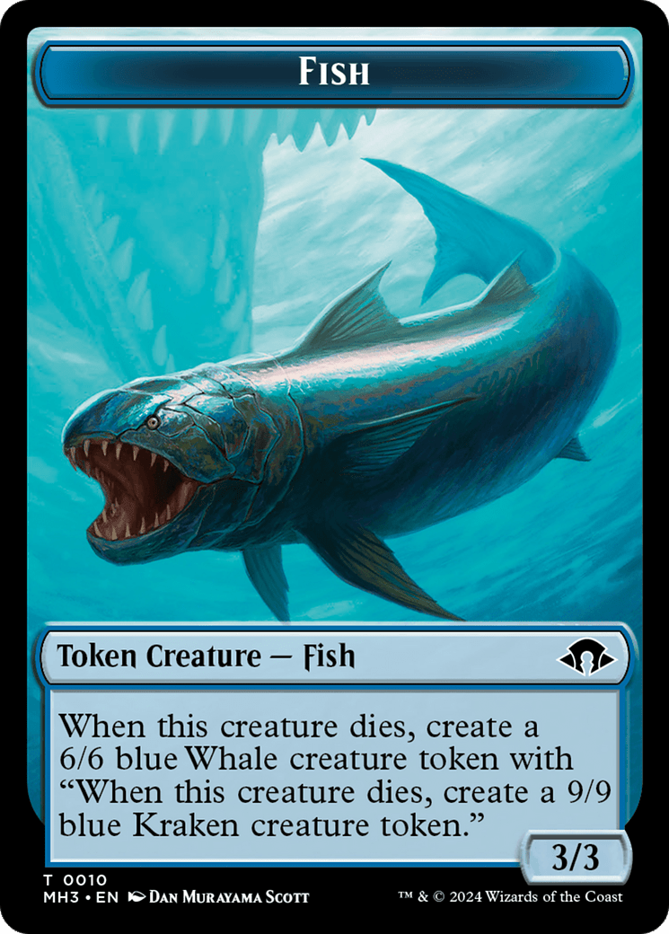 Eldrazi Spawn // Fish Double-Sided Token [Modern Horizons 3 Tokens] MTG Single Magic: The Gathering  | Multizone: Comics And Games