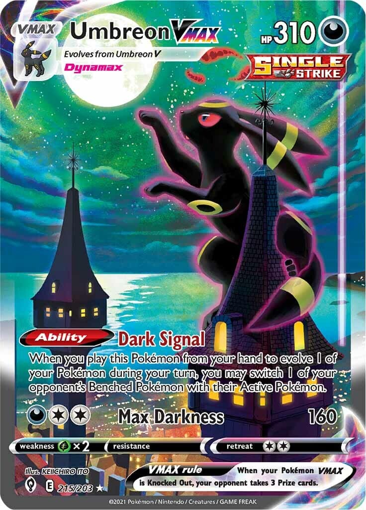 Umbreon VMAX (215/203) [Sword & Shield: Evolving Skies] Pokemon Single Pokémon  | Multizone: Comics And Games