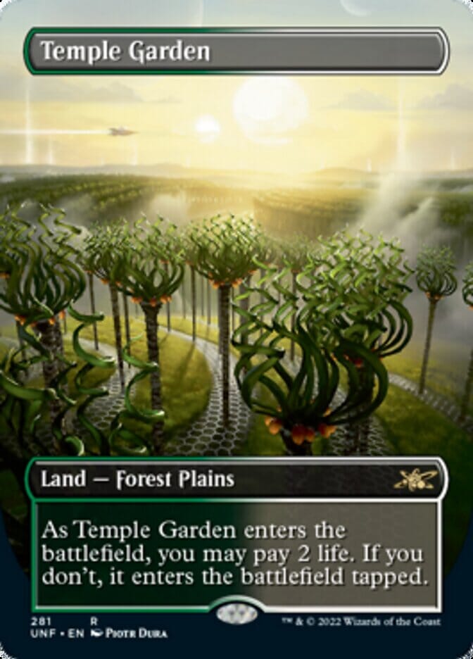Temple Garden (Borderless) [Unfinity] MTG Single Magic: The Gathering  | Multizone: Comics And Games