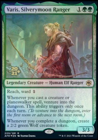 Varis, Silverymoon Ranger [Dungeons & Dragons: Adventures in the Forgotten Realms Prerelease Promos] MTG Single Magic: The Gathering  | Multizone: Comics And Games