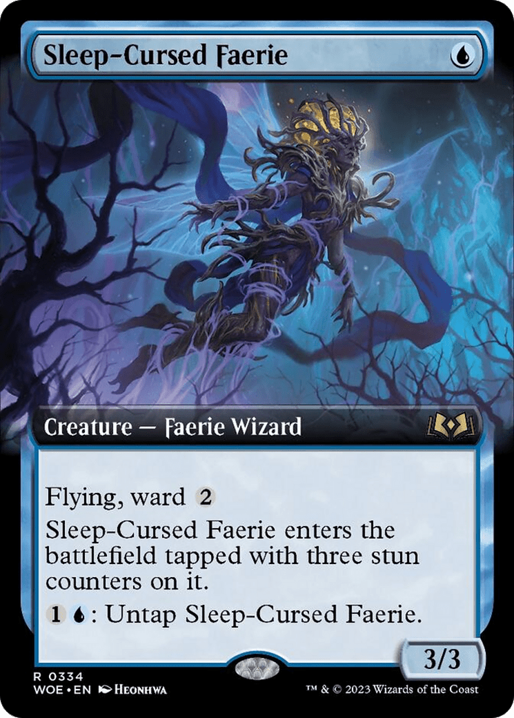 Sleep-Cursed Faerie (Extended Art) [Wilds of Eldraine] MTG Single Magic: The Gathering  | Multizone: Comics And Games