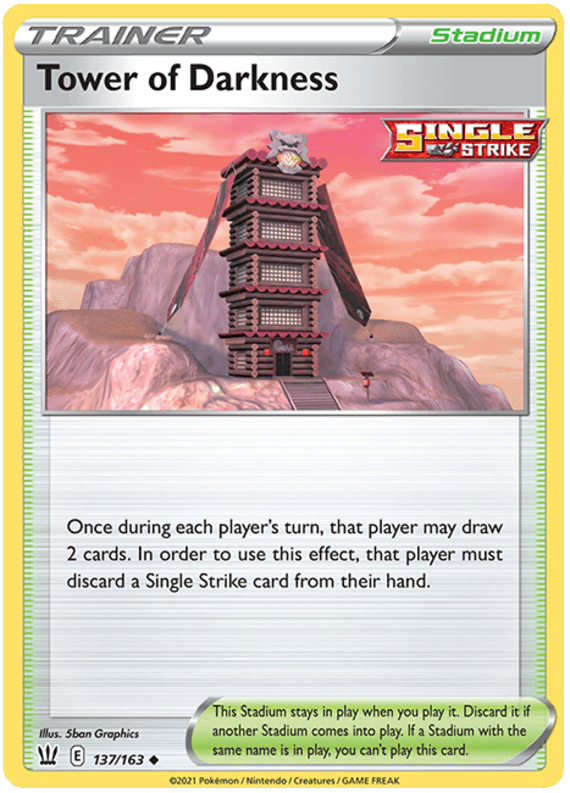Tower of Darkness (137/163) [Sword & Shield: Battle Styles] Pokemon Single Pokémon  | Multizone: Comics And Games