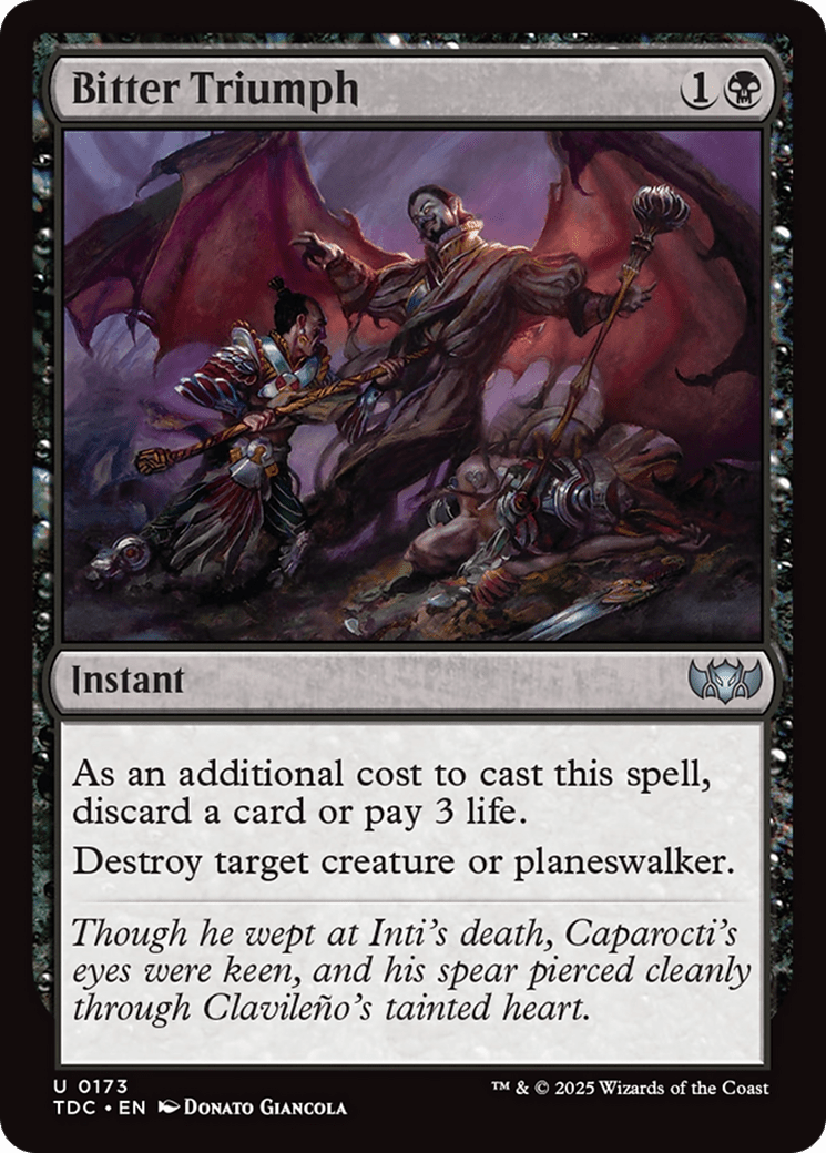 Bitter Triumph [Tarkir: Dragonstorm Commander] MTG Single Magic: The Gathering  | Multizone: Comics And Games