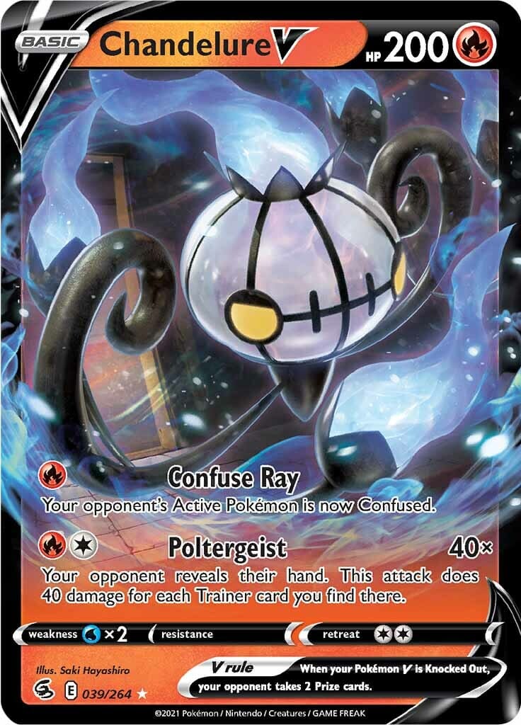 Chandelure V (039/264) [Sword & Shield: Fusion Strike] Pokemon Single Pokémon  | Multizone: Comics And Games