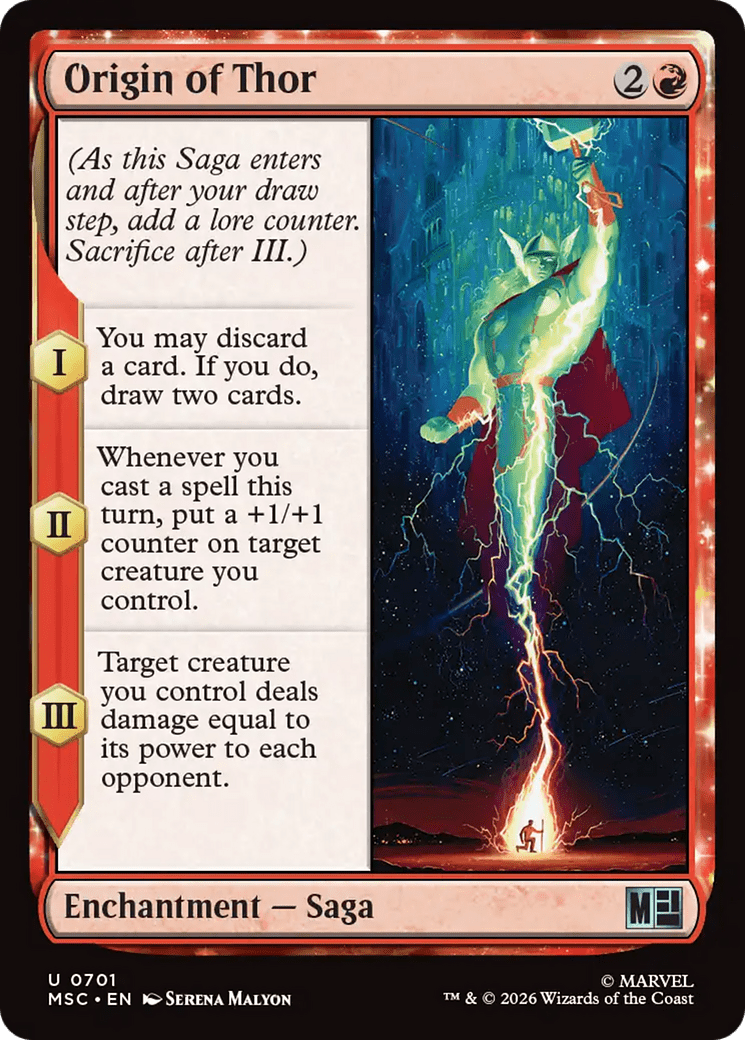 Origin of Thor [Marvel Super Heroes Commander] MTG Single Magic: The Gathering  | Multizone: Comics And Games