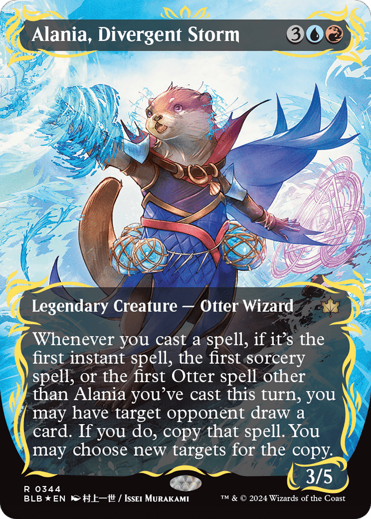 Alania, Divergent Storm (Borderless) (Raised Foil) [Bloomburrow] MTG Single Magic: The Gathering  | Multizone: Comics And Games