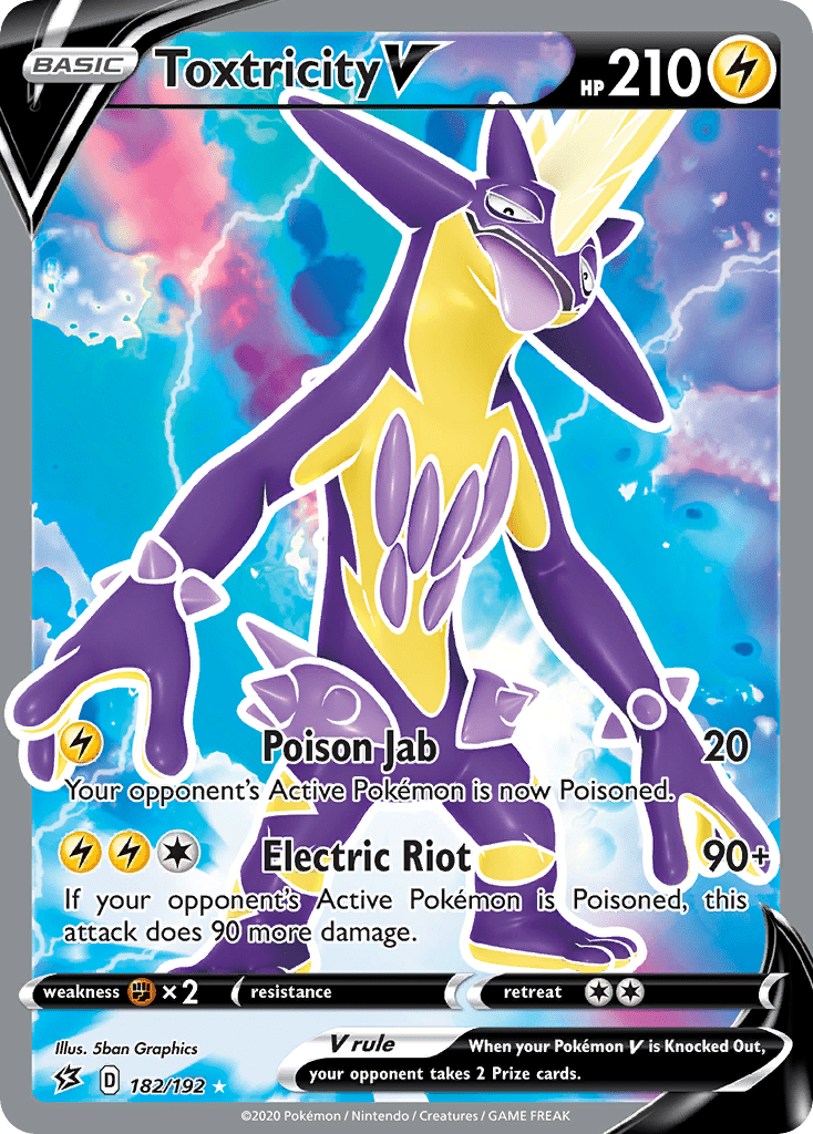 Toxtricity V (182/192) [Sword & Shield: Rebel Clash] Pokemon Single Pokémon  | Multizone: Comics And Games