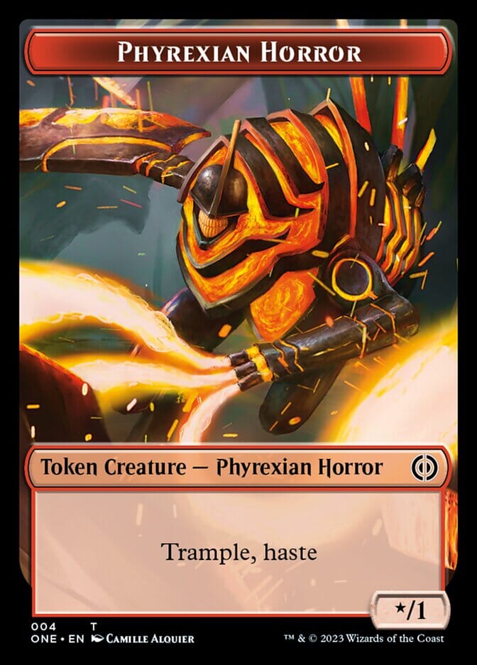 Phyrexian Mite (011) // Phyrexian Horror (004) Double-Sided Token [Phyrexia: All Will Be One Tokens] MTG Single Magic: The Gathering  | Multizone: Comics And Games