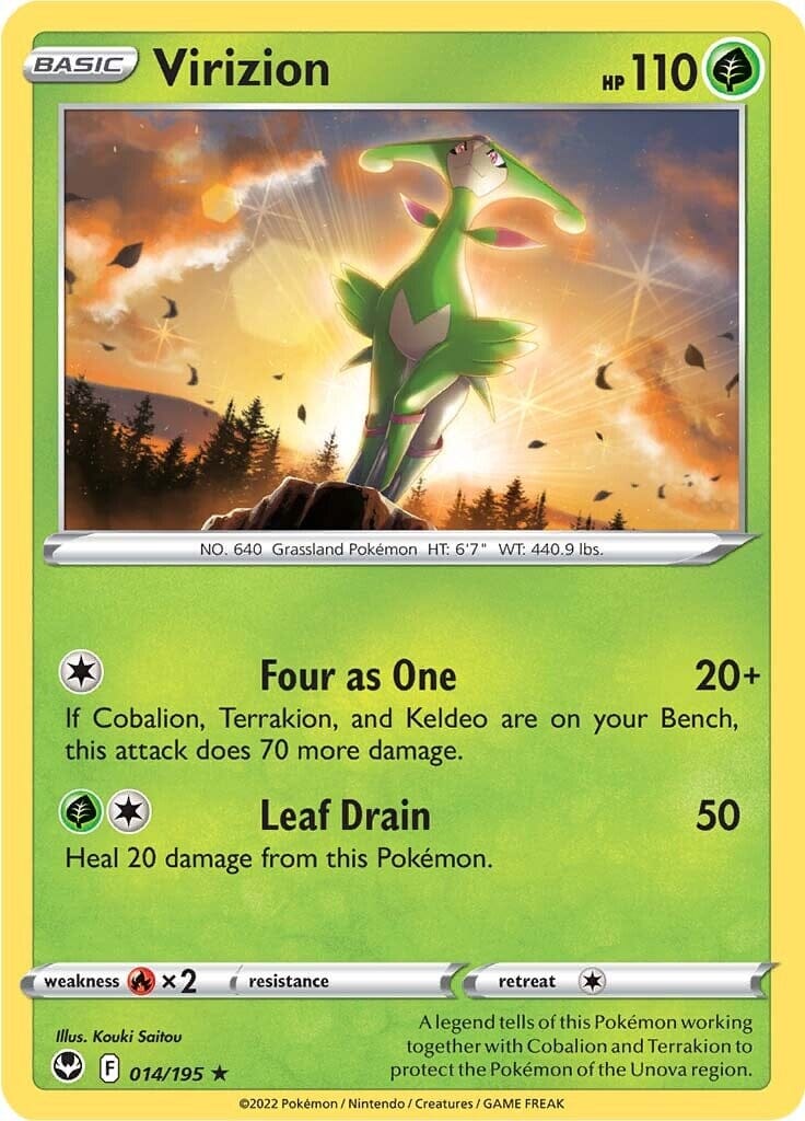 Virizion (014/195) [Sword & Shield: Silver Tempest] Pokemon Single Pokémon  | Multizone: Comics And Games