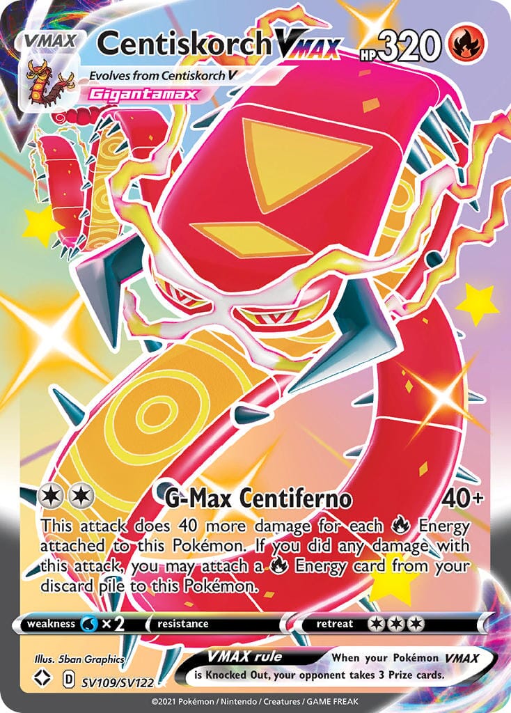 Centiskorch VMAX (SV109/SV122) [Sword & Shield: Shining Fates] Pokemon Single Pokémon  | Multizone: Comics And Games
