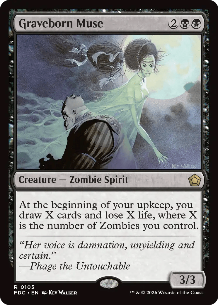 Graveborn Muse [Foundations Commander] MTG Single Magic: The Gathering  | Multizone: Comics And Games