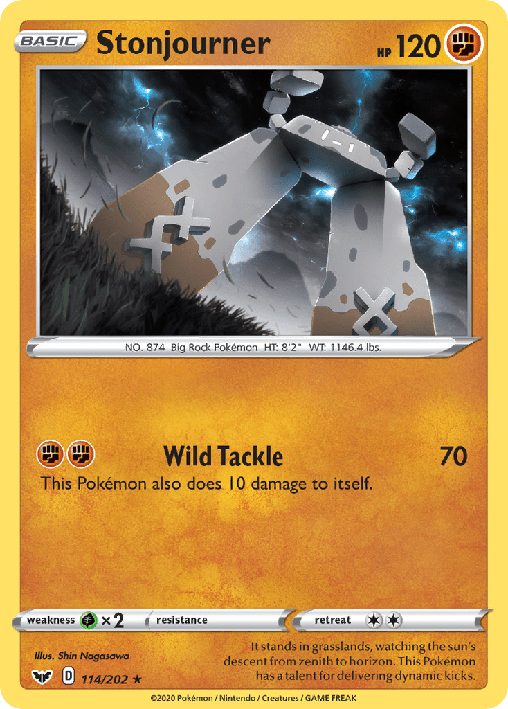 Stonjourner (114/202) [Sword & Shield: Base Set] Pokemon Single Pokémon  | Multizone: Comics And Games