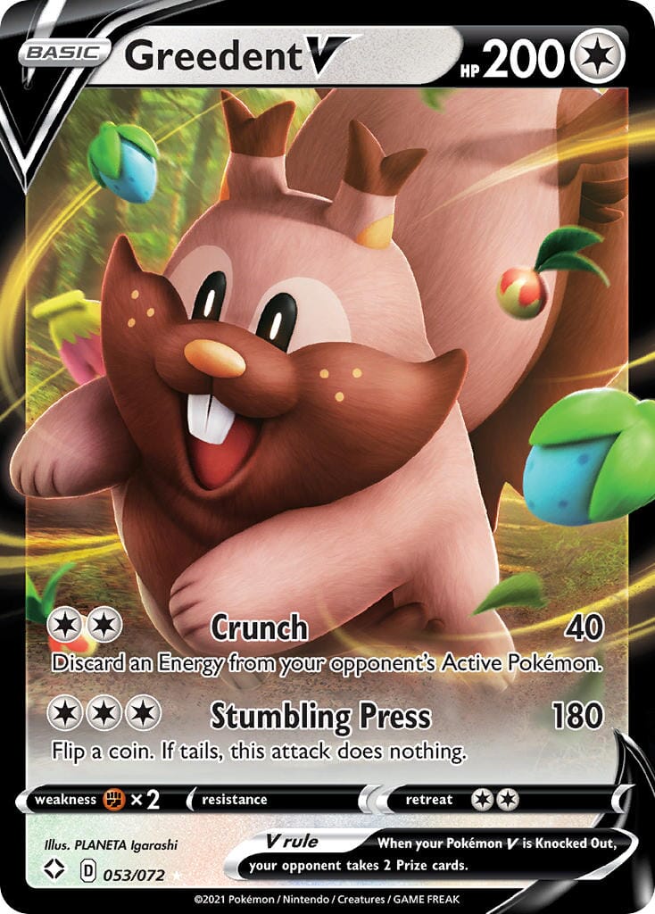 Greedent V (053/072) [Sword & Shield: Shining Fates] Pokemon Single Pokémon  | Multizone: Comics And Games