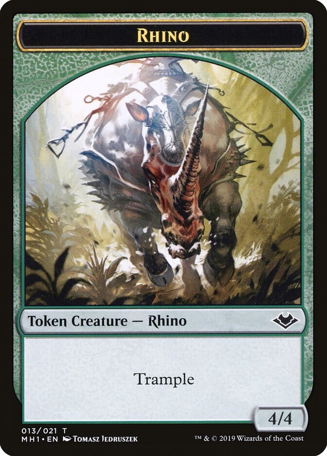 Rhino Token [Modern Horizons Tokens] MTG Single Magic: The Gathering  | Multizone: Comics And Games