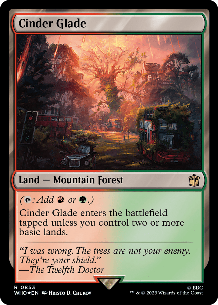Cinder Glade (Surge Foil) [Doctor Who] MTG Single Magic: The Gathering  | Multizone: Comics And Games
