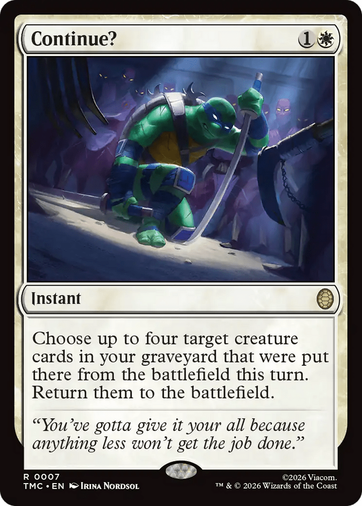 Continue? [Teenage Mutant Ninja Turtles Commander] MTG Single Magic: The Gathering  | Multizone: Comics And Games