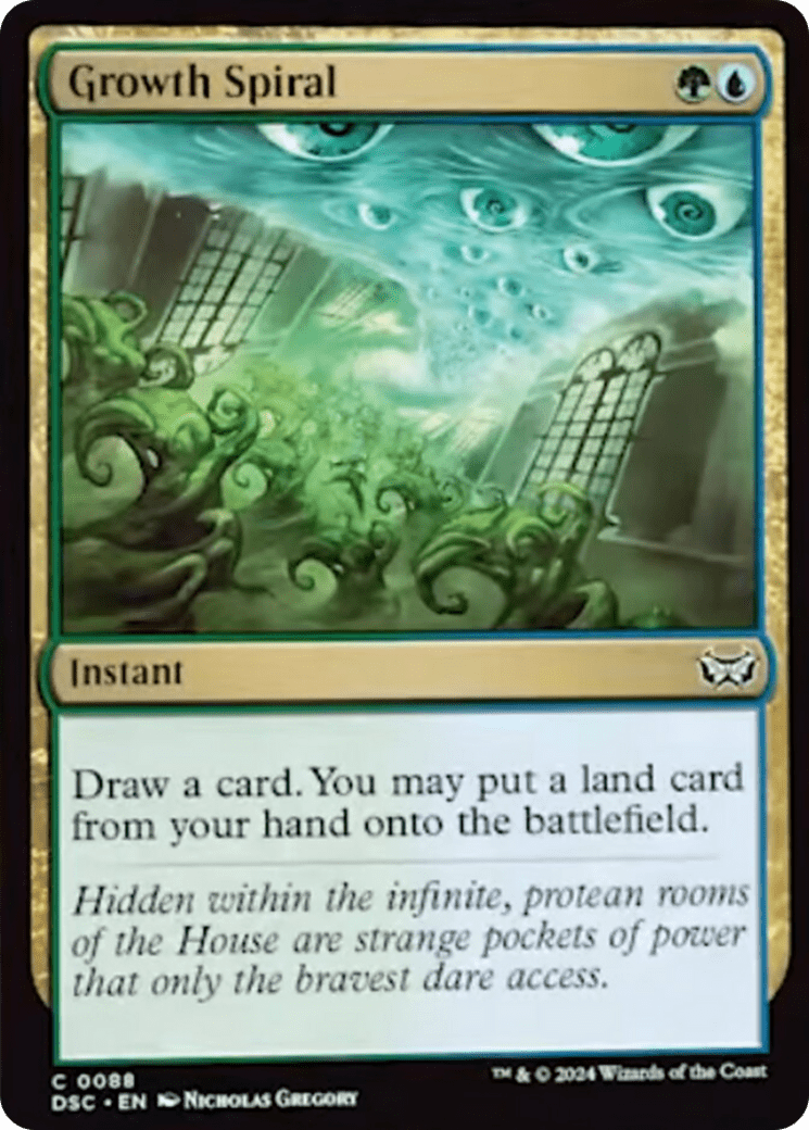 Growth Spiral [Duskmourn: House of Horror Commander] MTG Single Magic: The Gathering  | Multizone: Comics And Games