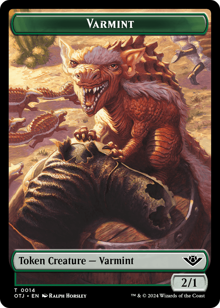 Varmint // Plot Double-Sided Token [Outlaws of Thunder Junction Tokens] MTG Single Magic: The Gathering  | Multizone: Comics And Games