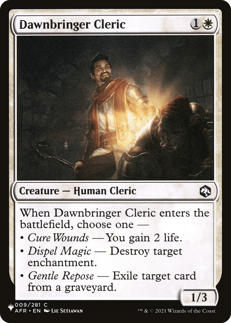 Dawnbringer Cleric [The List] MTG Single Magic: The Gathering  | Multizone: Comics And Games