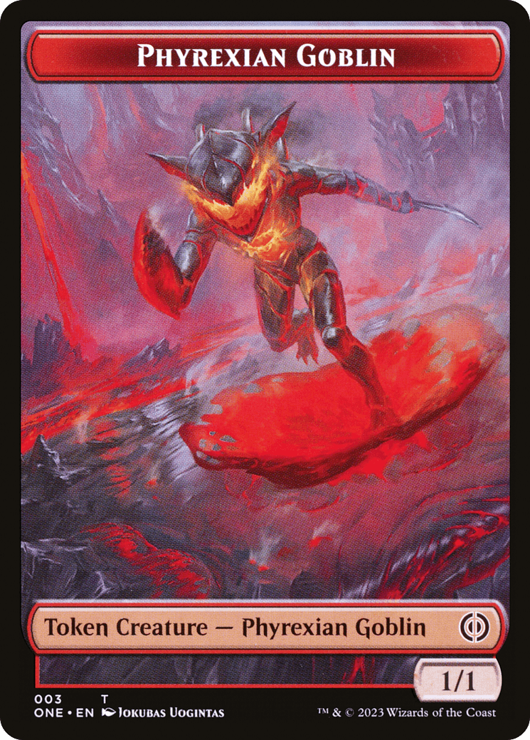 Phyrexian Goblin // Poison Counter Double-Sided Token [Phyrexia: All Will Be One Tokens] MTG Single Magic: The Gathering  | Multizone: Comics And Games