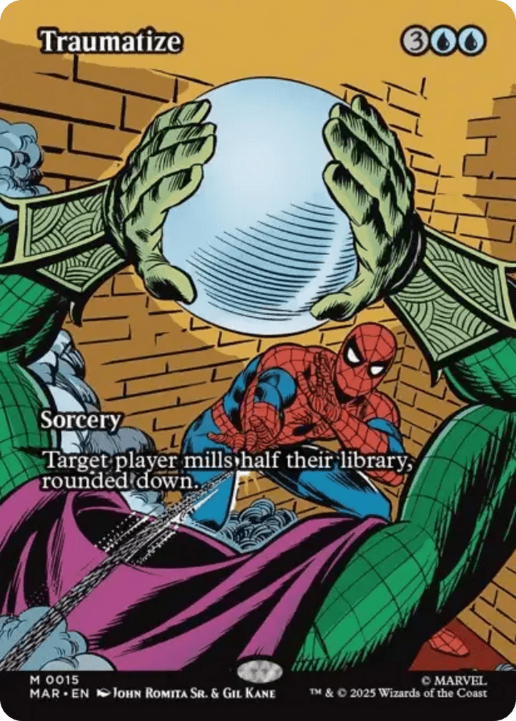 Traumatize (Borderless) [Marvel Universe: Eternal-Legal] MTG Single Magic: The Gathering  | Multizone: Comics And Games