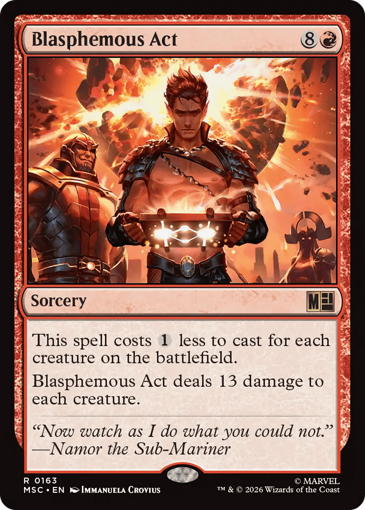 Blasphemous Act [Marvel Super Heroes Commander] MTG Single Magic: The Gathering  | Multizone: Comics And Games