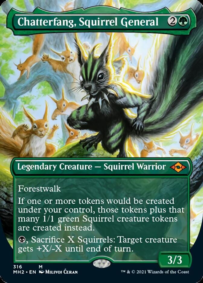 Chatterfang, Squirrel General (Borderless Alternate Art) [Modern Horizons 2] MTG Single Magic: The Gathering  | Multizone: Comics And Games