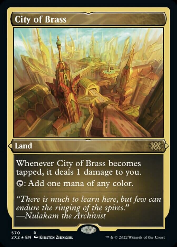 City of Brass (Foil Etched) [Double Masters 2022] MTG Single Magic: The Gathering  | Multizone: Comics And Games