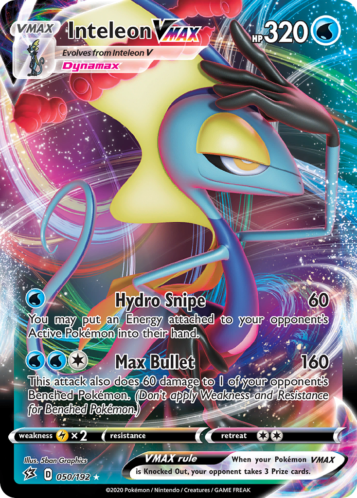 Inteleon VMAX (050/192) [Sword & Shield: Rebel Clash] Pokemon Single Pokémon  | Multizone: Comics And Games