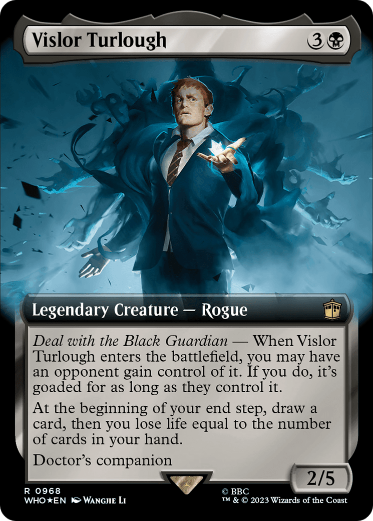 Vislor Turlough (Extended Art) (Surge Foil) [Doctor Who] MTG Single Magic: The Gathering  | Multizone: Comics And Games