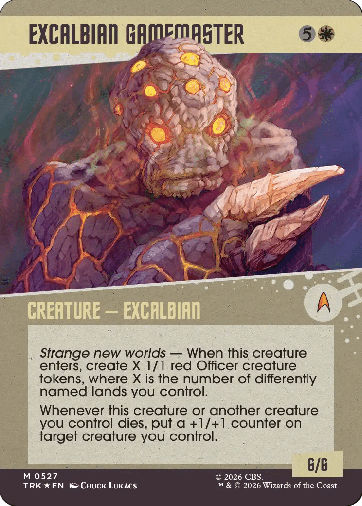 Excalbian Gamemaster (Showcase) (Surge Foil) [Star Trek] MTG Single Magic: The Gathering  | Multizone: Comics And Games