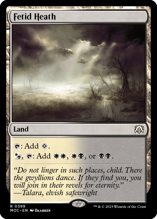 Fetid Heath [March of the Machine Commander] MTG Single Magic: The Gathering  | Multizone: Comics And Games