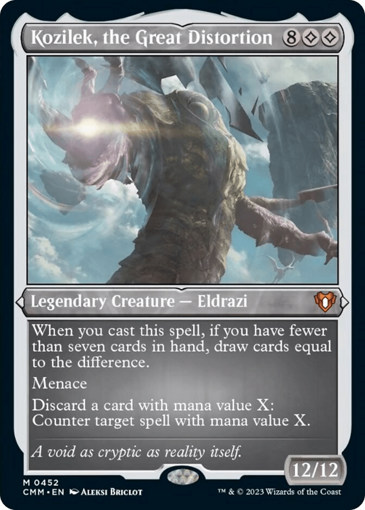 Kozilek, the Great Distortion (Foil Etched) [Commander Masters] MTG Single Magic: The Gathering  | Multizone: Comics And Games