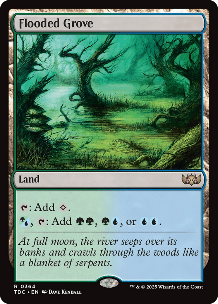 Flooded Grove [Tarkir: Dragonstorm Commander] MTG Single Magic: The Gathering  | Multizone: Comics And Games