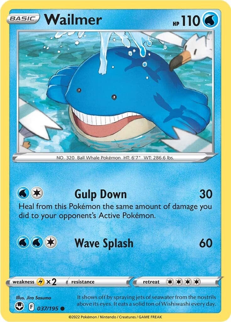 Wailmer (037/195) [Sword & Shield: Silver Tempest] Pokemon Single Pokémon  | Multizone: Comics And Games