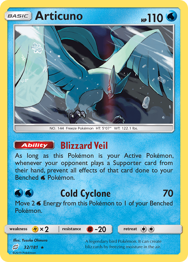 Articuno (32/181) [Sun & Moon: Team Up] Pokemon Single Pokémon  | Multizone: Comics And Games