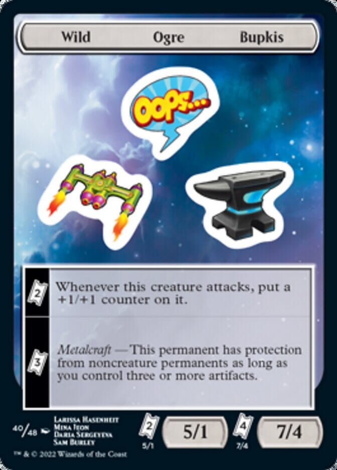 Wild Ogre Bupkis [Unfinity Stickers] MTG Single Magic: The Gathering  | Multizone: Comics And Games