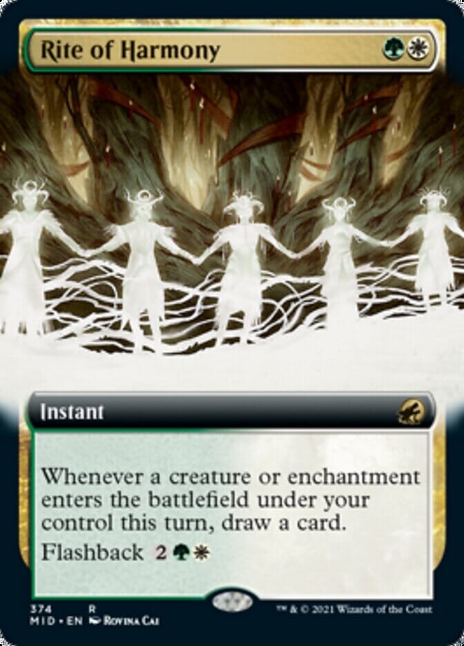 Rite of Harmony (Extended Art) [Innistrad: Midnight Hunt] MTG Single Magic: The Gathering  | Multizone: Comics And Games