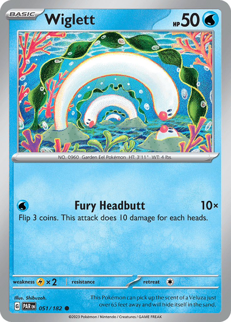 Wiglett (051/182) [Scarlet & Violet: Paradox Rift] Pokemon Single Pokémon  | Multizone: Comics And Games
