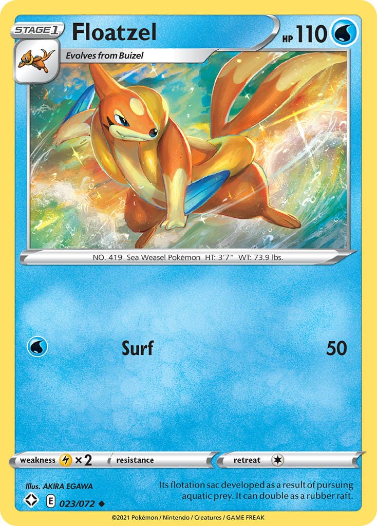 Floatzel (023/072) [Sword & Shield: Shining Fates] Pokemon Single Pokémon  | Multizone: Comics And Games