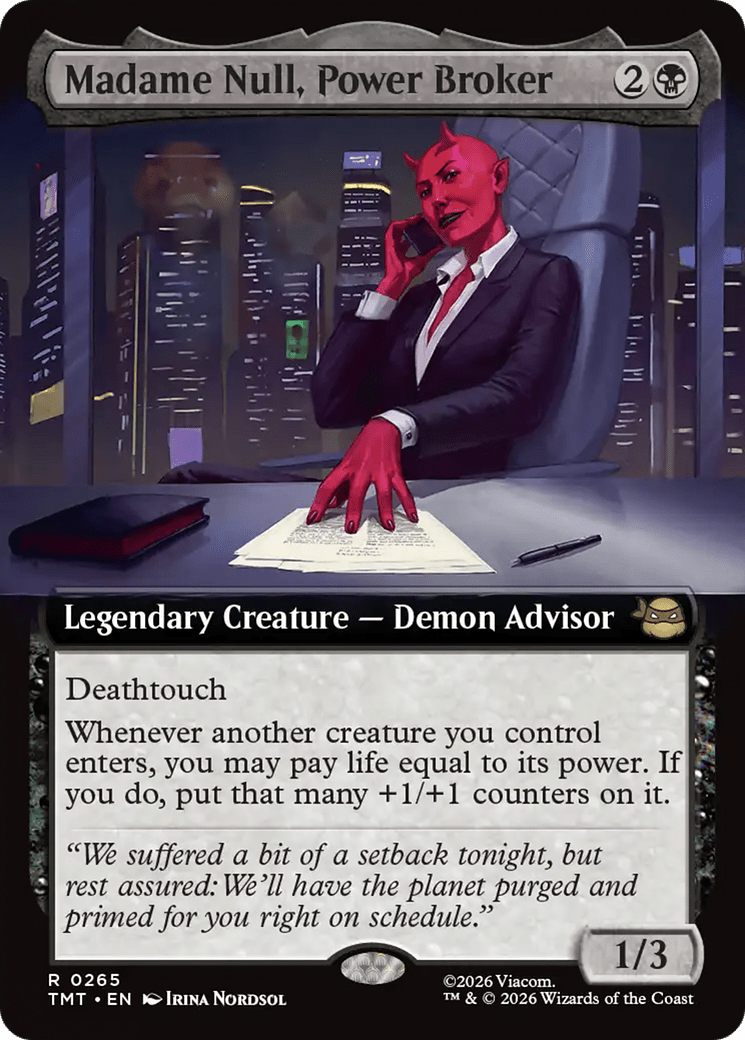 Madame Null, Power Broker (Extended Art) [Teenage Mutant Ninja Turtles] MTG Single Magic: The Gathering  | Multizone: Comics And Games