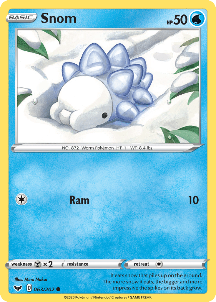 Snom (063/202) [Sword & Shield: Base Set] Pokemon Single Pokémon  | Multizone: Comics And Games