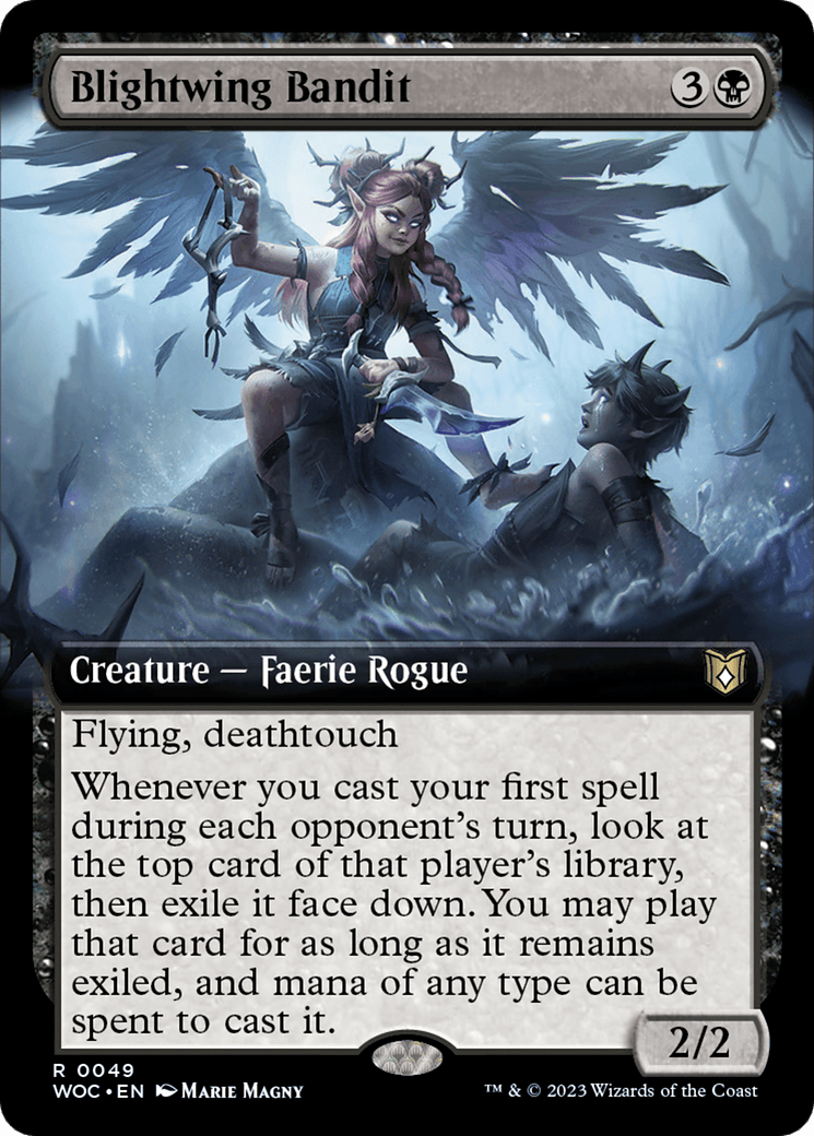 Blightwing Bandit (Extended Art) [Wilds of Eldraine Commander] MTG Single Magic: The Gathering  | Multizone: Comics And Games