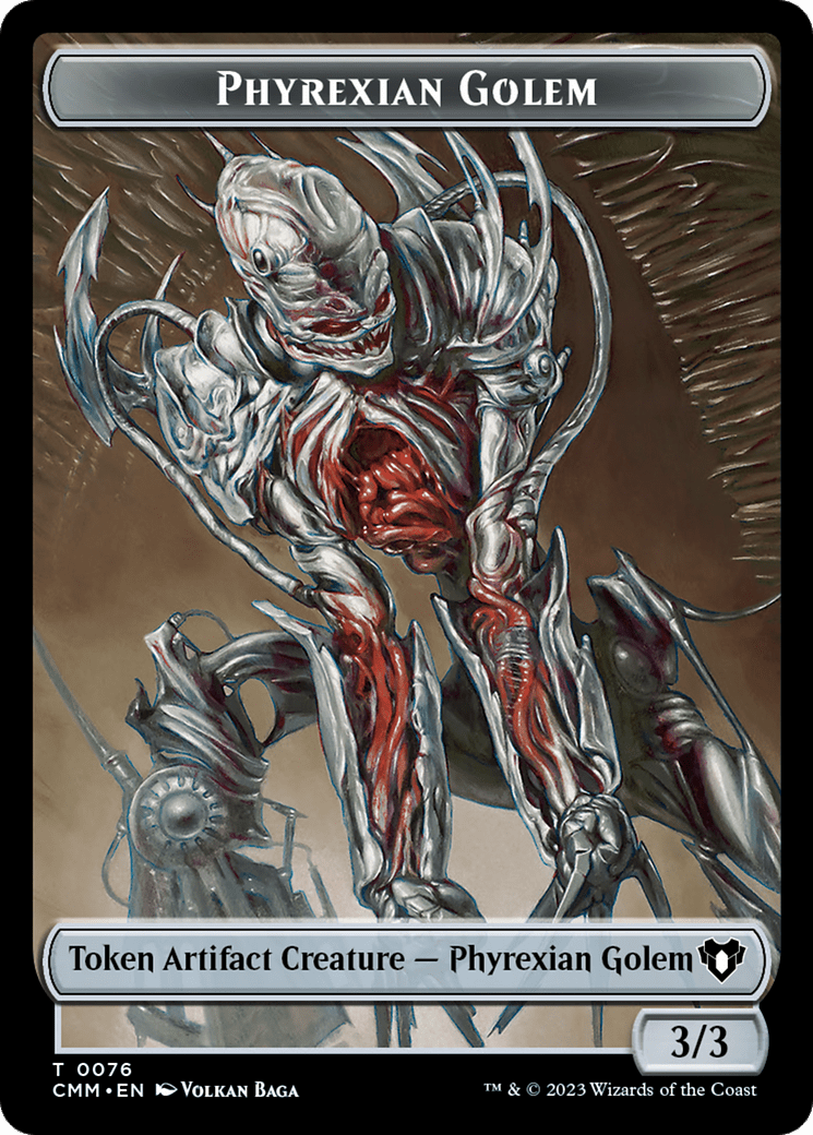 Phyrexian Golem // Ox Double-Sided Token [Commander Masters Tokens] MTG Single Magic: The Gathering  | Multizone: Comics And Games