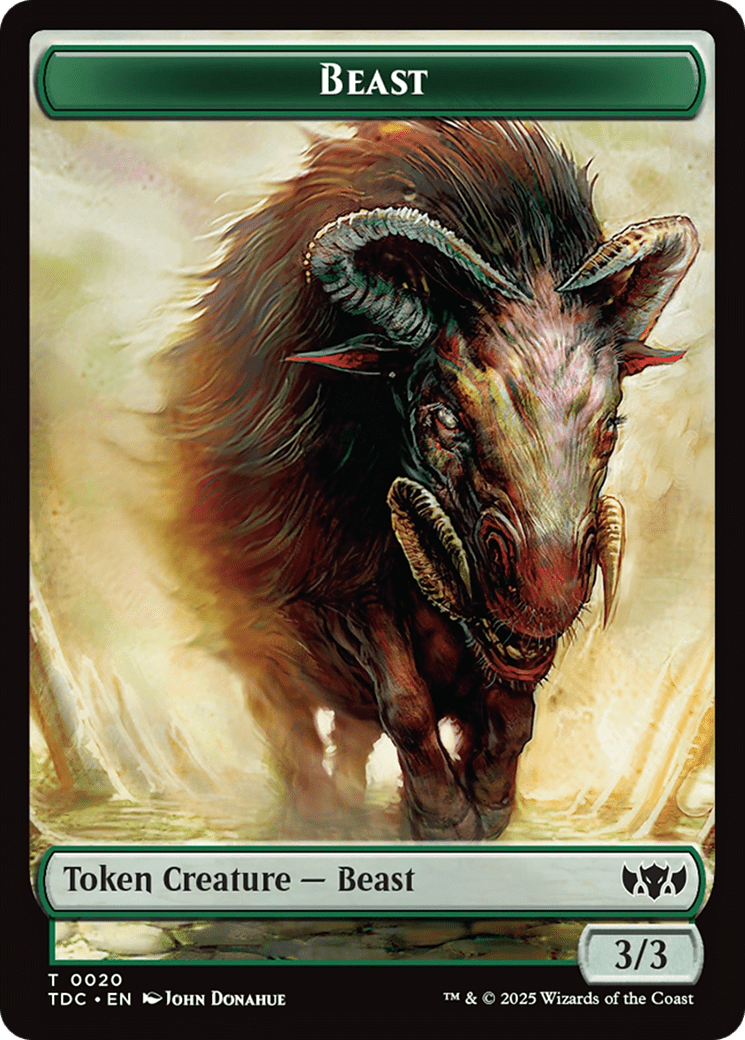 Beast // Treasure Double-Sided Token [Tarkir: Dragonstorm Commander Tokens] MTG Single Magic: The Gathering  | Multizone: Comics And Games