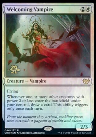 Welcoming Vampire [Innistrad: Crimson Vow Prerelease Promos] MTG Single Magic: The Gathering  | Multizone: Comics And Games