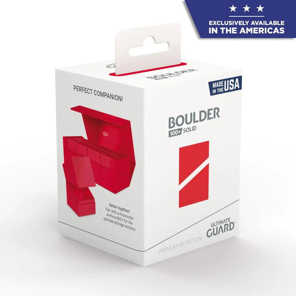 Boulder 100 SOLID - Ultimate guard Deck box Multizone: Comics And Games Red  | Multizone: Comics And Games