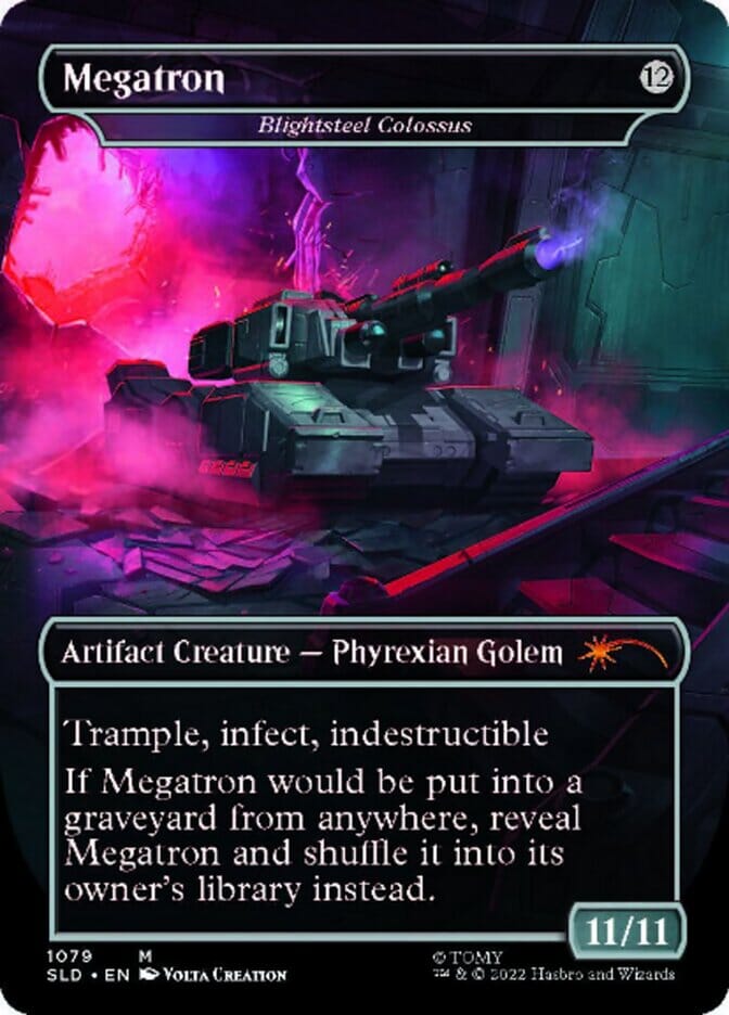 Blightsteel Colossus - Megatron (Borderless) [Secret Lair Drop Series] MTG Single Magic: The Gathering  | Multizone: Comics And Games