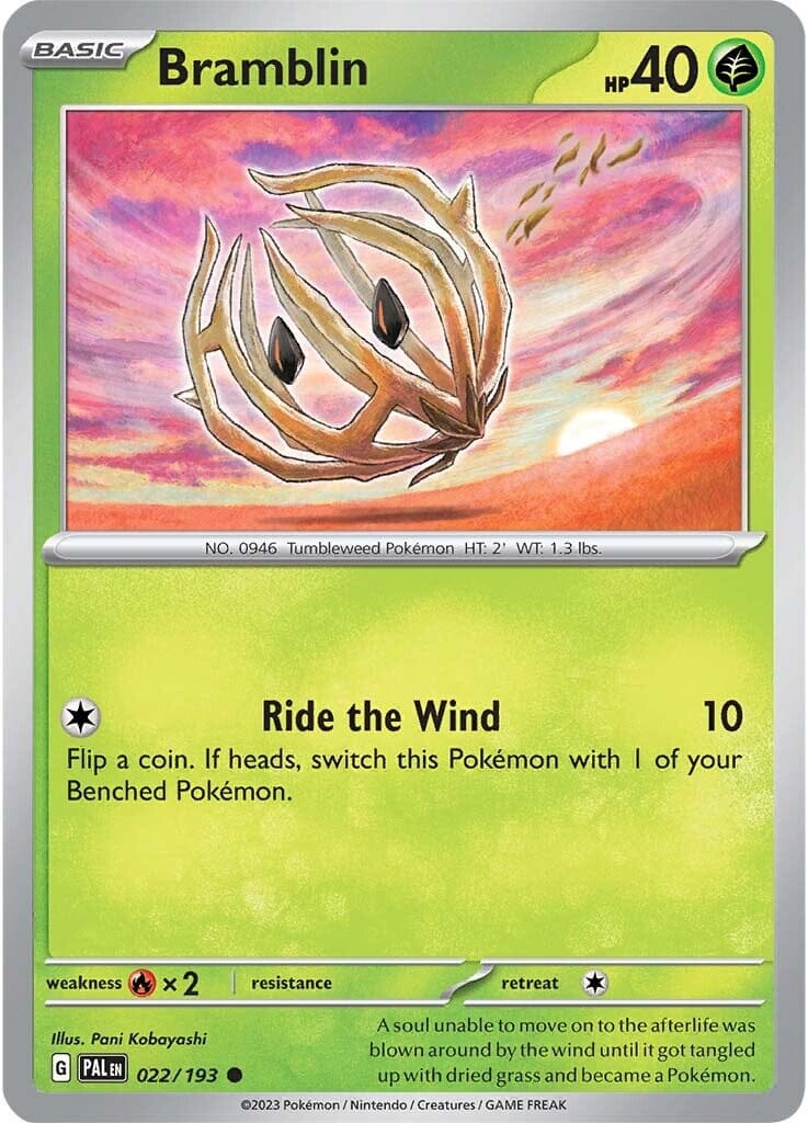 Bramblin (022/193) [Scarlet & Violet: Paldea Evolved] Pokemon Single Pokémon  | Multizone: Comics And Games
